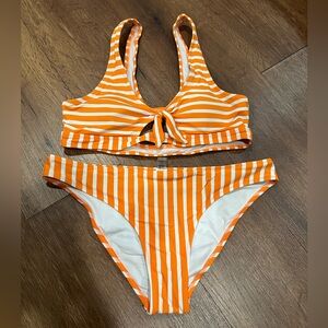 Cupshe Orange Stripe Bikini (2 pieces)